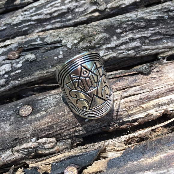 Boho Antiqued Silver Ring - Picture 2 of 6